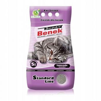 Żwirek bentonitowy Super Benek 5 l Lawenda dla kota