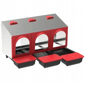 Gniazdo dla kur niosek automatyczne PLATINUM potrójne z pojemnikiem na jaja