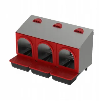 Gniazdo dla kur niosek automatyczne PLATINUM potrójne z pojemnikiem na jaja