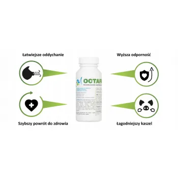 OctaFarm MAX środek na drogi oddechowe kaszel u kur i innych zwierząt 400ml